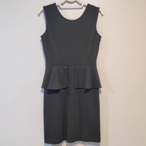 The Limited Black Peplum Fitted Dress